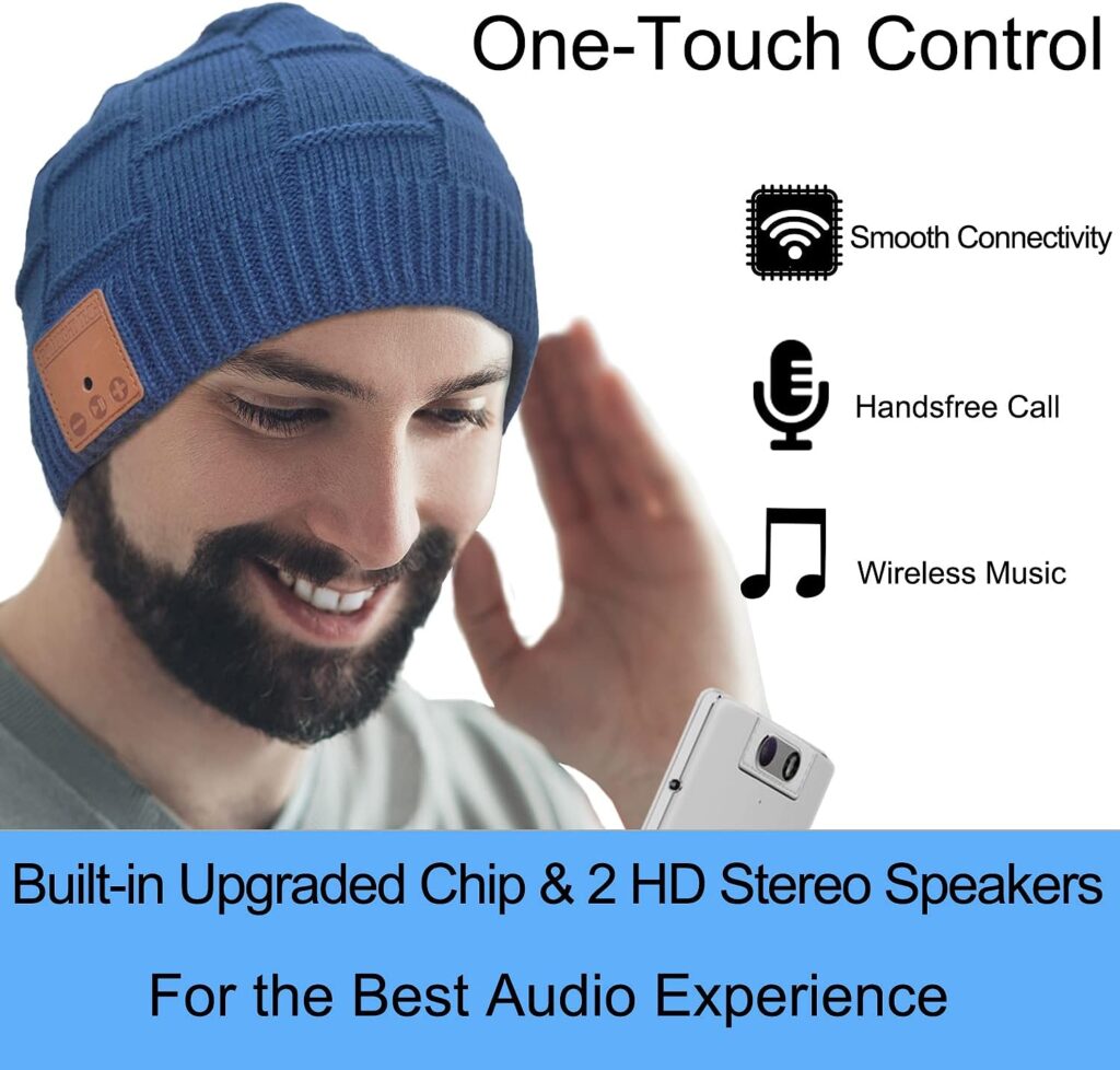 Bluetooth Beanie Hat Headphones Unique Tech Gifts Stocking Stuffer