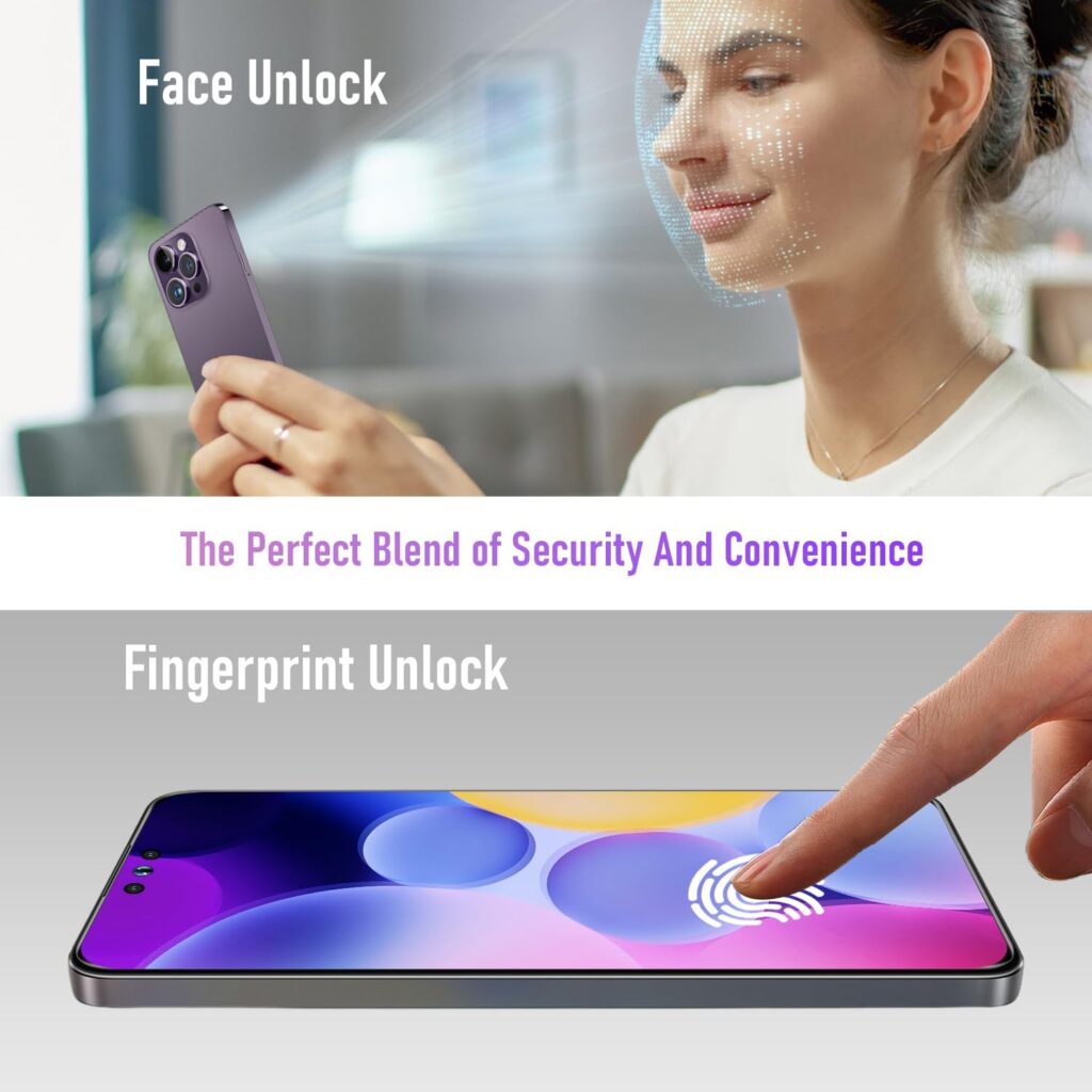 Unlocked Android Phone Android 13 Smartphone 8-core 8GB+128GB cell phone 13MP+50MP Camera Pixels 6000mAh Battery for Extended Standby 6.7inch HD Screen mobile phone 5G Dual SIM Capability (Purple)