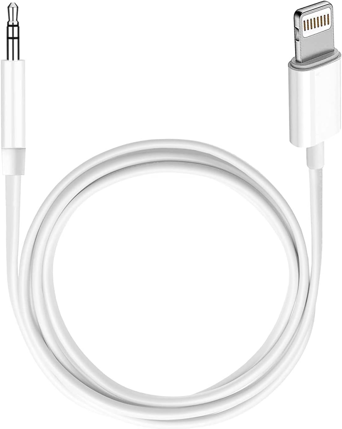 (Apple MFi Certified) iPhone AUX Cord for iPhone,Lightning to 1/8 Inch Audio Cable,3.3ft, Headphone Jack Adapter Male Aux Stereo Audio Cable Compatible for iPhone 14/13/12/11/XR/X/8/7 (White)