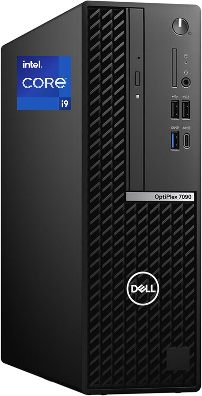 Dell OptiPlex 7090 Desktop Computer, Intel Core i9-11900K, 64GB RAM, 2TB NVMe SSD, USB C, Built-in WiFi- Bluetooth, Display Port, DVDRW, Windows 11 Pro, Black, 7000 Series SFF