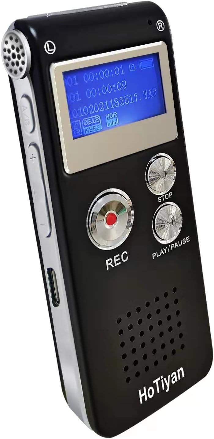 Digital Voice Recorders 8GB Audio Recorder Voice Activated Recorder for Lectures, Meetings, Interviews Recording Device Tape Recorder with Microphone USB Cable, MP3 Player (8GB)