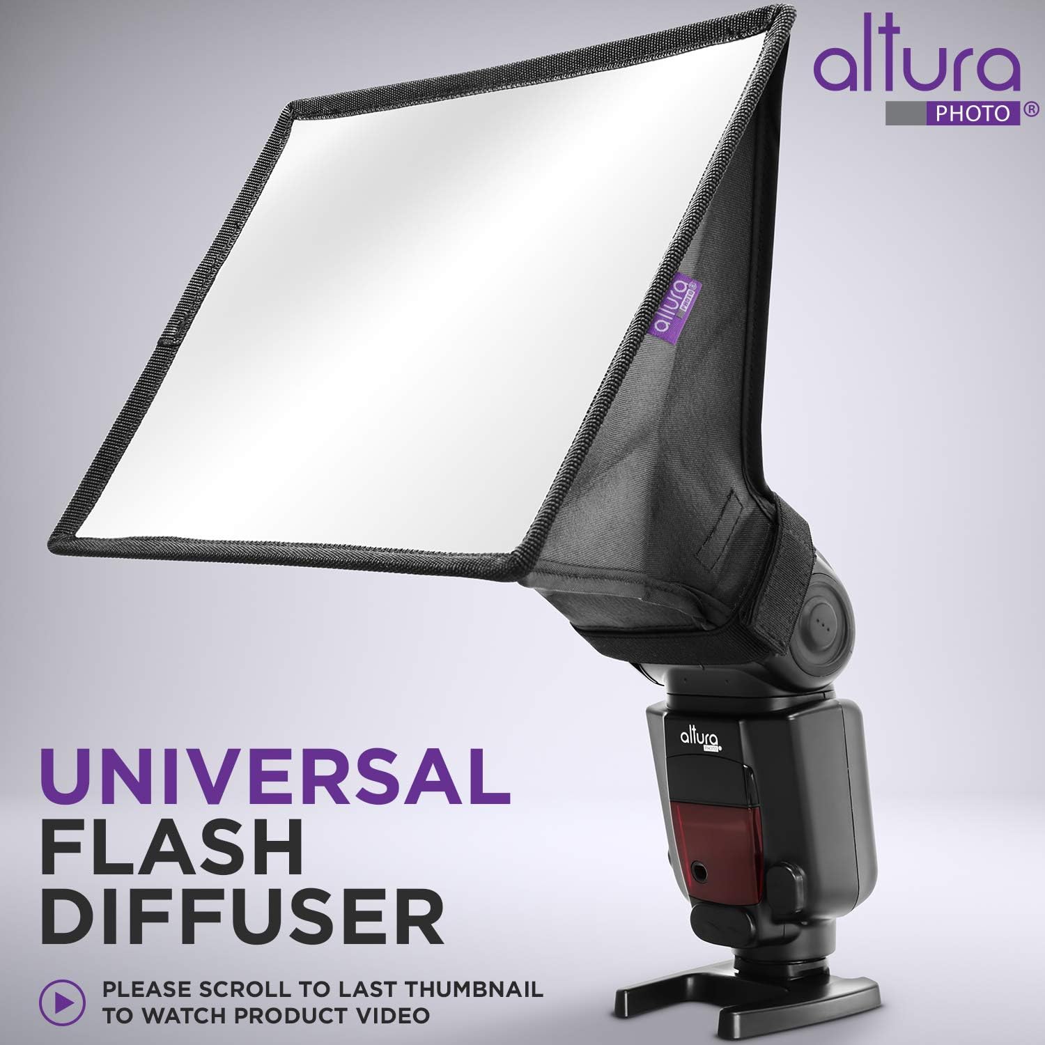 Flash Diffuser Light Softbox 6x5” by Altura Photo (Universal, Collapsible with Storage Pouch) for Canon, Yongnuo and Nikon Speedlight