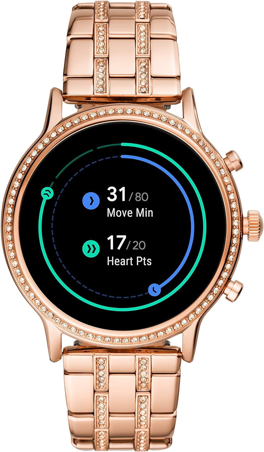 Fossil Gen 5 Julianna Stainless Steel Touchscreen Smartwatch with Speaker, Heart Rate, GPS, Contactless Payments, and Smartphone Notifications