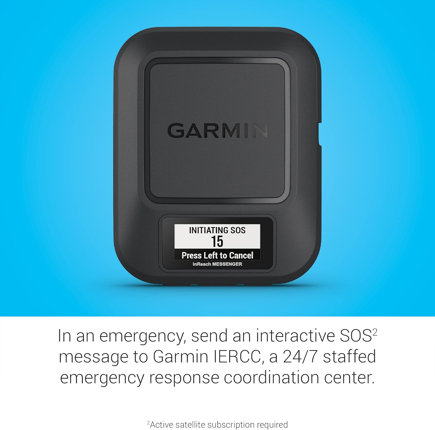 Garmin inReach® Messenger Handheld Satellite Communicator, Global Two-Way Messaging