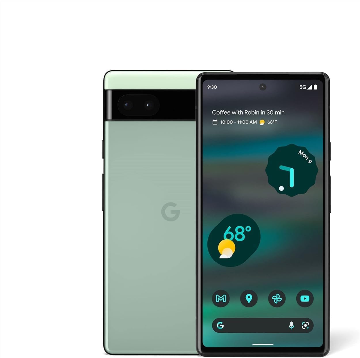 Google Pixel 6a - 5G Android Phone - Unlocked Smartphone with 12 Megapixel Camera and 24-Hour Battery - Sage