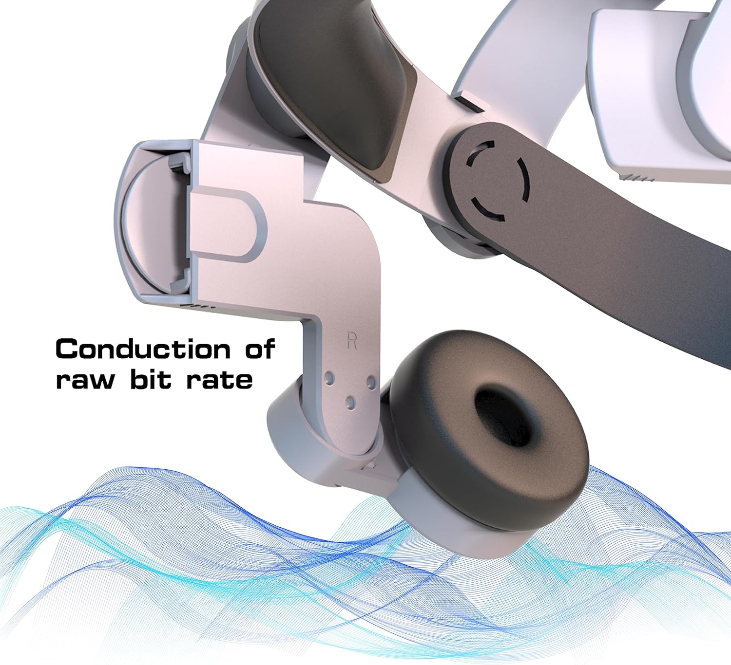 Headphone Compatible Meta Quest 2, Oculus Quest 2 Accessories, Adjustable Replacement Wireless Original Sound Earphones for Quest 2 (White Headphones)