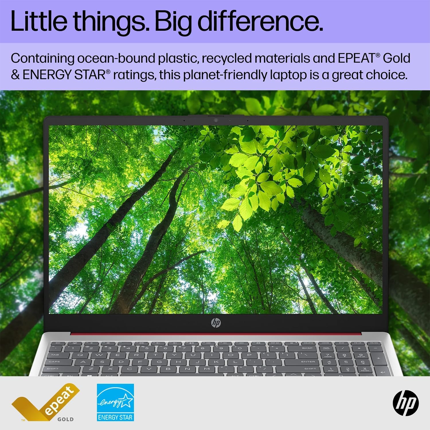 HP 15.6 Portable Laptop (Include 1 Year Microsoft 365), HD Display, Intel Quad-Core N200 Processor, 16GB RAM, 128GB Storage, Wi-Fi 6, Webcam, HDMI, Numeric Keypad, Windows 11 Home, Silver