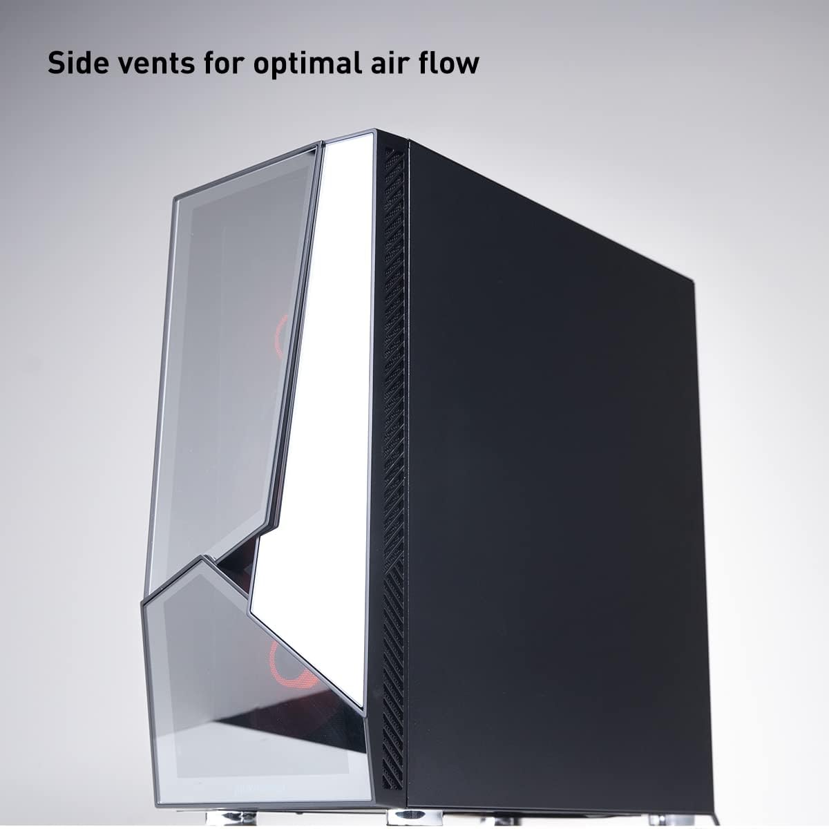 iBuyPower SlateMesh Gaming PC Computer Desktop SlateMeshA5N4601 (AMD Ryzen 5 7600, RTX 4060 8GB, 16GB DDR5 5200 Mhz, 500GB NVMe SSD, Windows 11 Home),Black