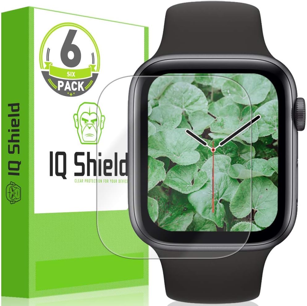 IQShield Screen Protector Compatible with Apple Watch Series 6 (40mm)(6-Pack) Anti-Bubble Clear TPU Film