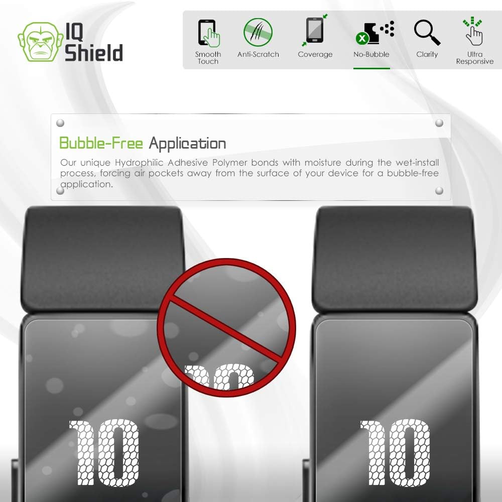 IQShield Screen Protector Compatible with Fitbit Inspire (6-Pack) Anti-Bubble Clear TPU Film