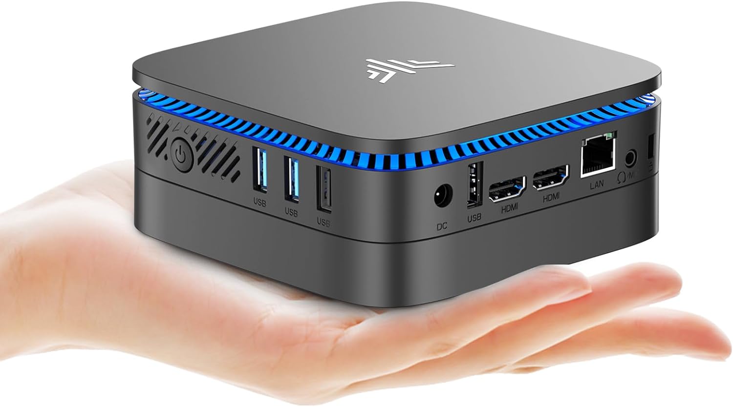 KAMRUI AK1PLUS Mini PC with Intel Alder Lake N97(up to 3.60 GHz), 16GB RAM 512GB ROM Small Desktop Computer, 4K UHD Mini Computers Support WiFi 6 BT5.2 Dual HDMI LAN on Business Home Office Family-NAS