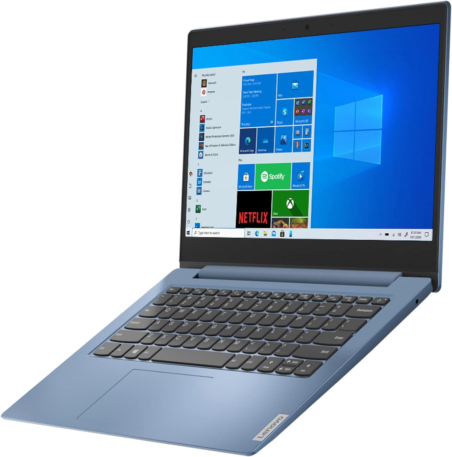 Lenovo IdeaPad 1 14 Laptop, 14.0 HD Display, Intel Celeron N4020, 4GB RAM, 64GB Storage, Intel UHD Graphics 600, Win 10 in S Mode, Ice Blue