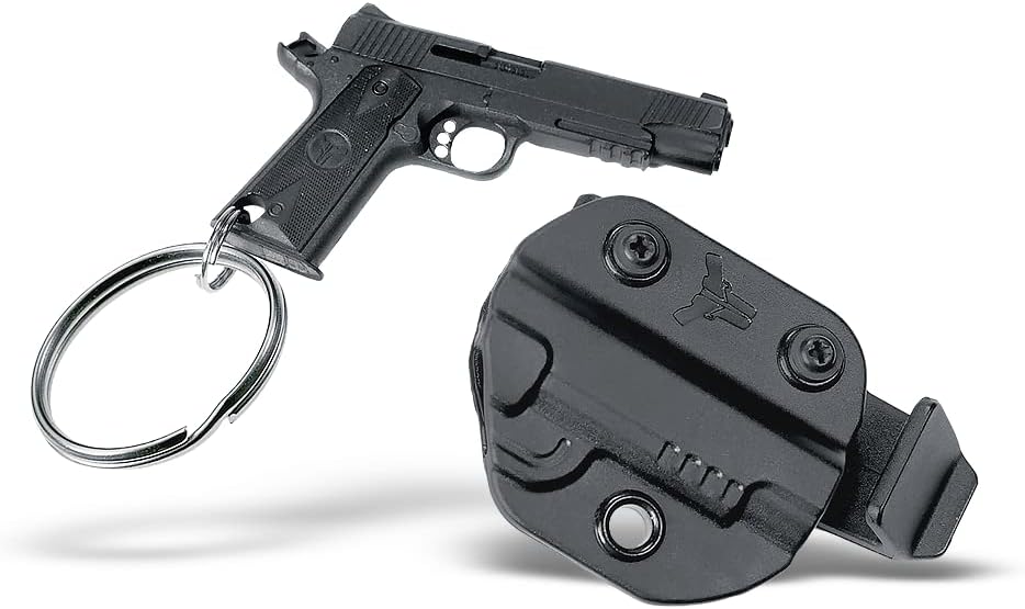 Mini Pistol Shaped Keychain with Holster and Belt Clip - by Blade-Tech Holsters