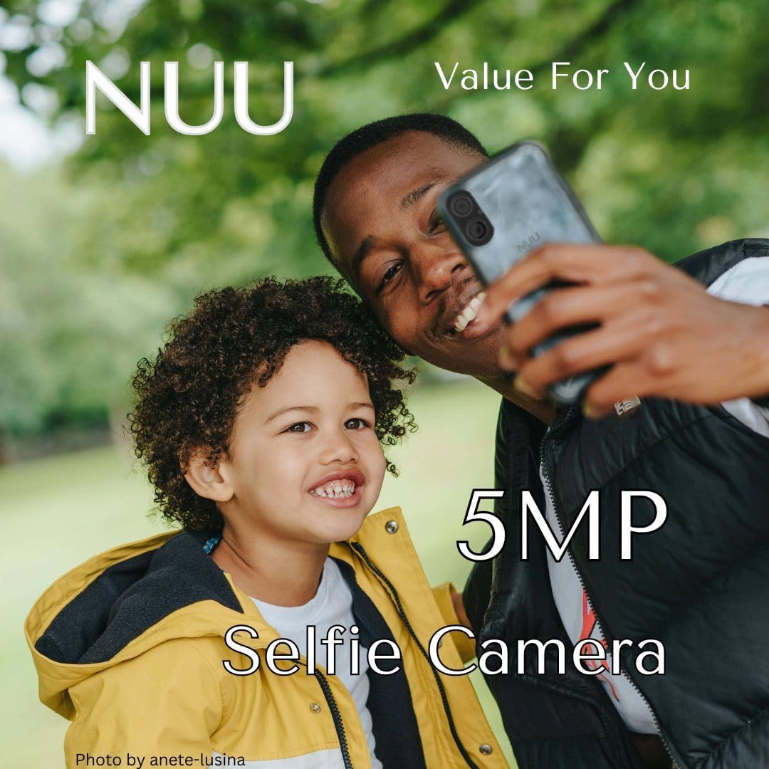 NUU A23Plus Cell Phone for ATT, T-Mobile, Cricket, Mint Mobile, Metro, 64G/3GB 6.3 4G LTE Worldwide and More, Dual SIM, Black, US Warranty  Hotline 2023 with Detachable  Replaceable Battery