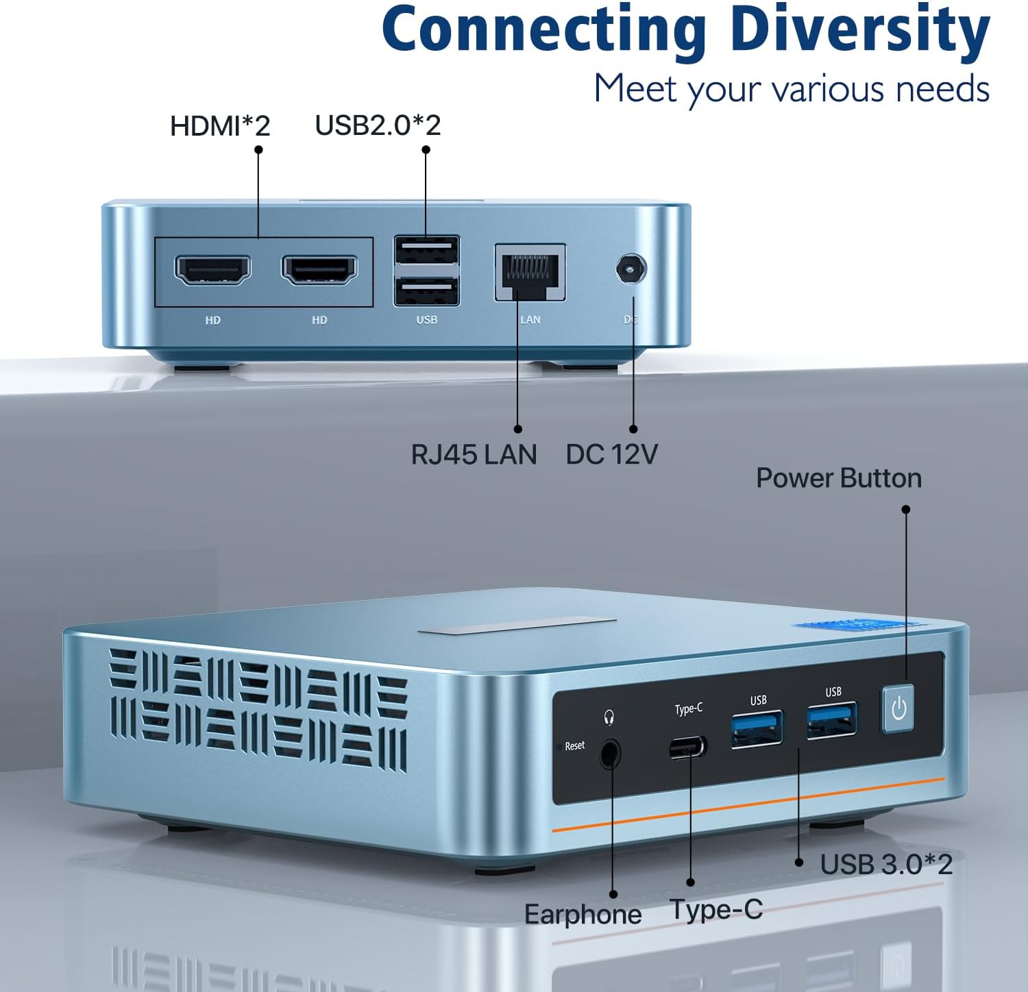 PELADN WI-4 Pro Mini PC with Intel 11th N5095 Processor (up to 2.9GHz), Mini Desktop Computer, 16GB RAM and 512GB SSD Micro Desktop Computer, Dual Output, 2.4G/5G WiFi, Gigabit Ethernet