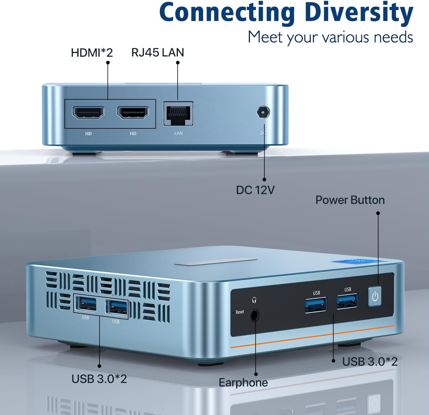 PELADN WI-4 Pro Mini PC with Intel 11th N5095 Processor (up to 2.9GHz), Mini Desktop Computer, 16GB RAM and 512GB SSD Micro Desktop Computer, Dual Output, 2.4G/5G WiFi, Gigabit Ethernet