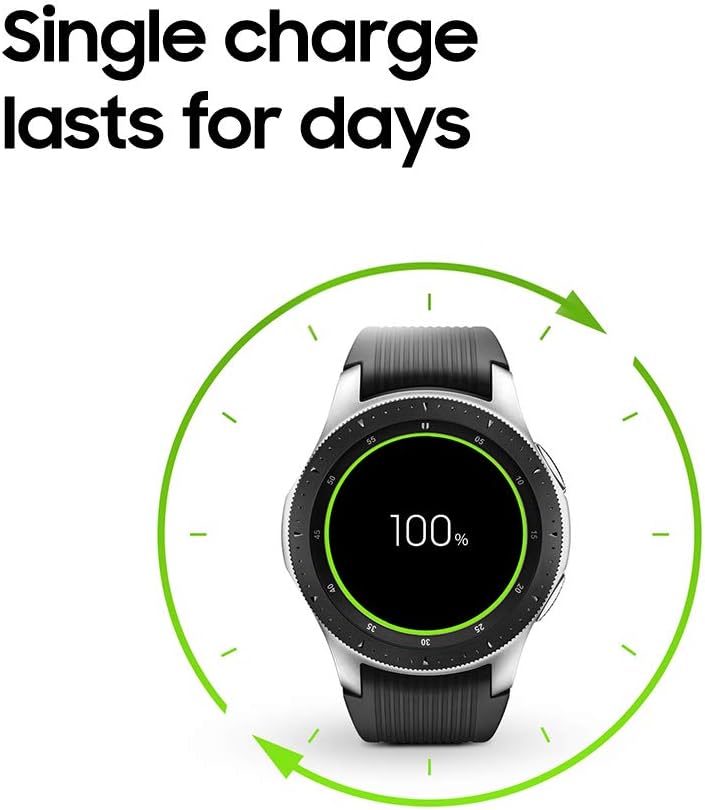 SAMSUNG Galaxy Watch (46mm, GPS, Bluetooth) – Silver/Black (US Version)