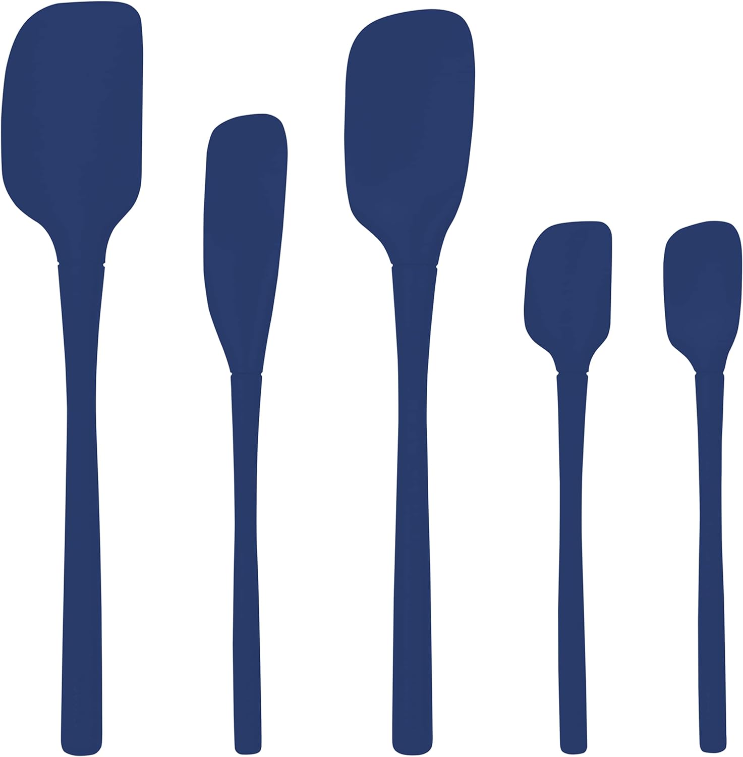 Tovolo Flex-Core All-Silicone Set of 5 Spatulas (Deep Indigo) - Kitchen Utensils  Gadgets Essential for Baking, Cooking, Grilling, Apartment,  New Home/BPA-Free  Dishwasher-Safe