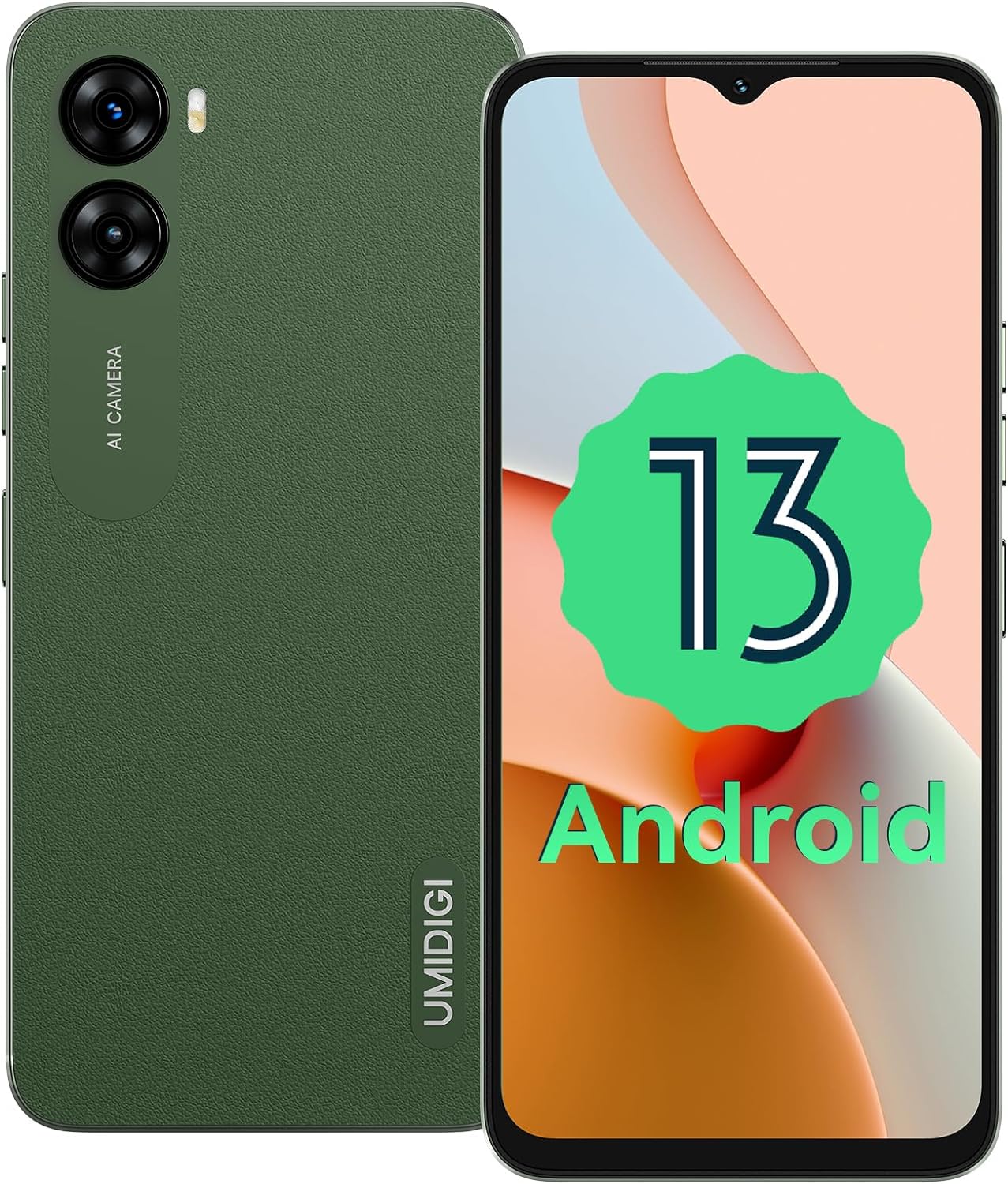 UMIDIGI Unlocked Smartphones G3 Android 13 Unlocked Cell Phone Dual Sim 4G LTE Mobile Phone 4G+64GB Expandable 1TBG 6.52 HD+ Night Mode 5150mAh GSM Unlocked Phone