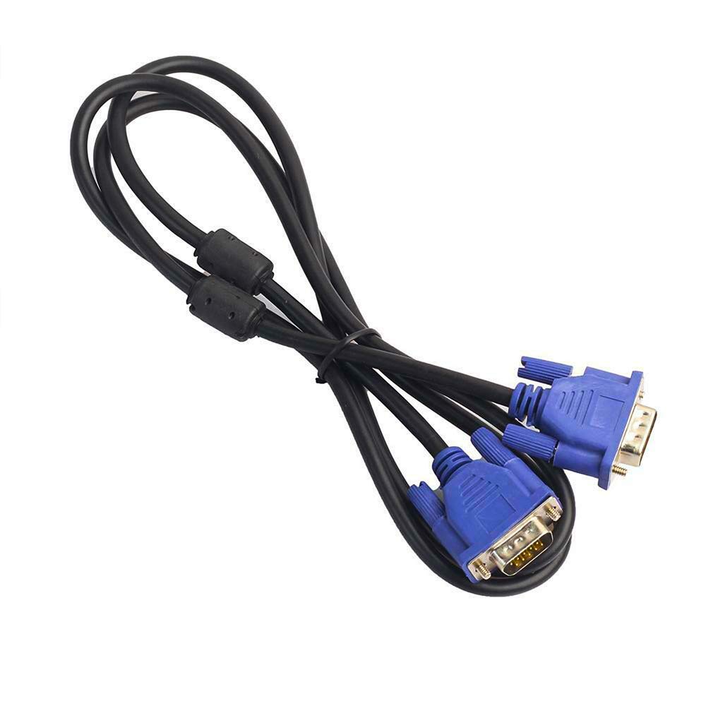 VGA to VGA Cable, 1.5m/5 Feet VGA Male to Male Video Extension Cable VGA Adapter for Computer PC to Monitor Screen Projector with VGA Socket Port