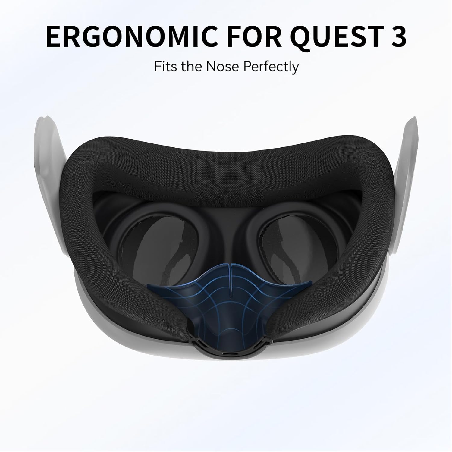 VR Anti-Leakage Nose Pad Cushion for Meta Quest 3 Headset Accessories, VR Nose Cover Only for Oculus Quest 3 Original Headset