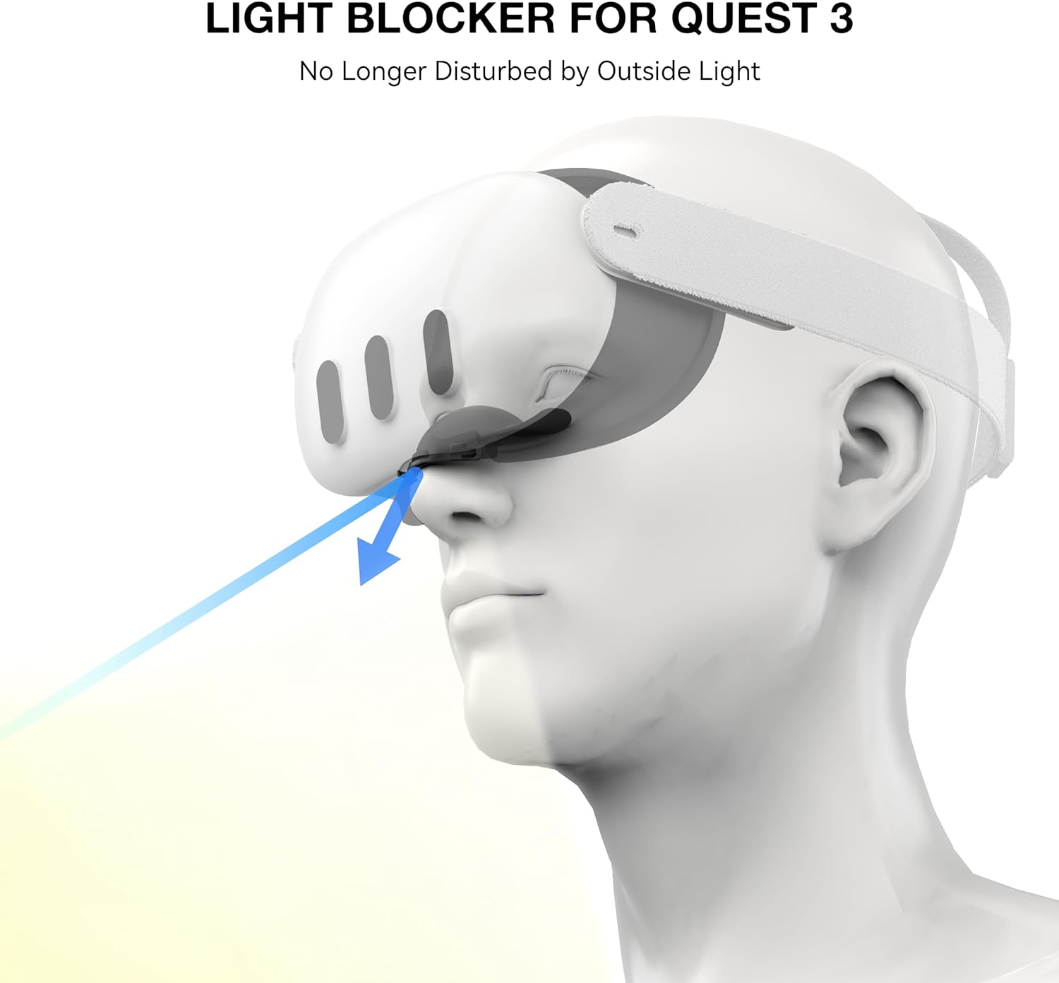 VR Anti-Leakage Nose Pad Cushion for Meta Quest 3 Headset Accessories, VR Nose Cover Only for Oculus Quest 3 Original Headset