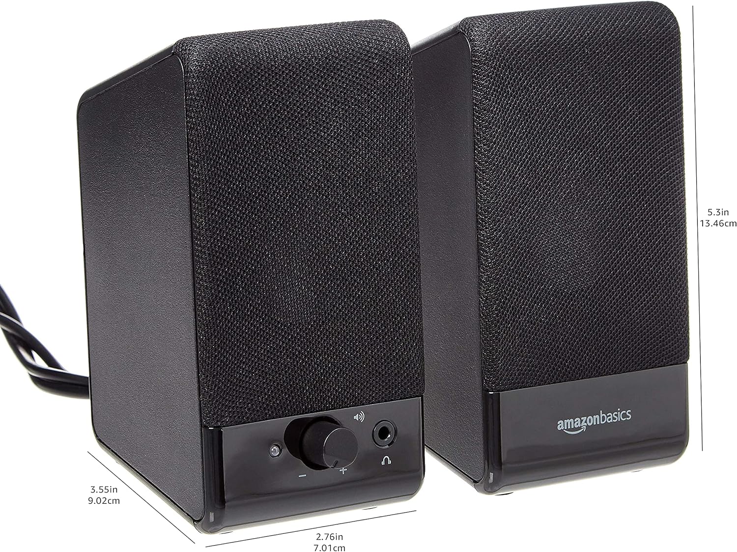 AmazonBasics Computer Speakers for Desktop or Laptop | USB-Powered