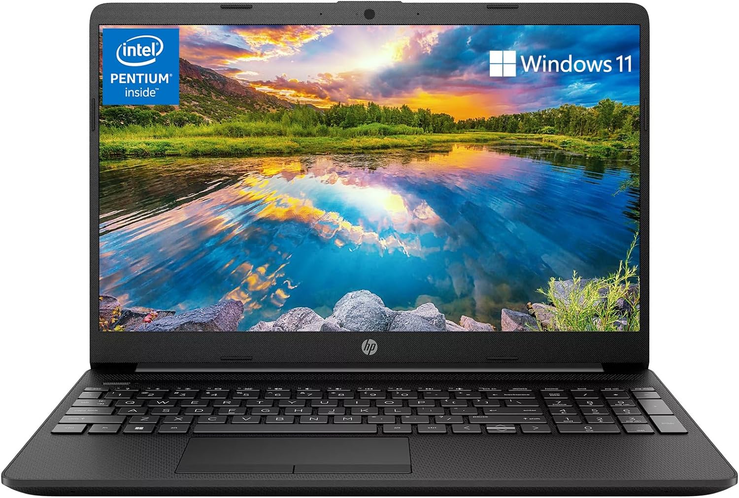 HP Flagship 15.6 HD Laptop Computer, Intel Quad-Core Pentium N200 (Up to 3.7Ghz, Beat i5-8250U), 8GB RAM, 128GB SSD, Webcam, Fast Charge, HDMI, 1 Year Microsoft Office 365, Win 11, w/GM Accessory