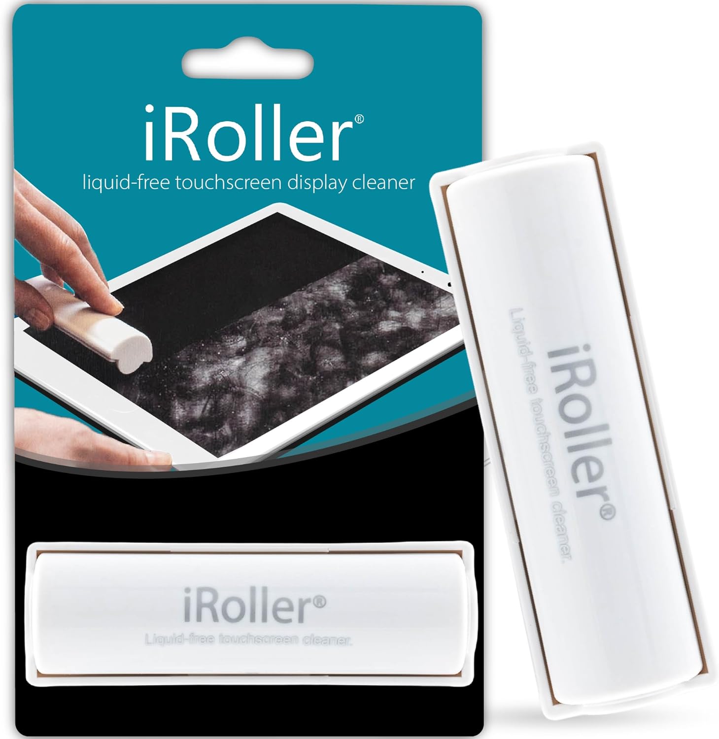 iRoller Screen Cleaner for Phone iPad Tablet Smartwatch Laptop- Phone Screen Cleaner Roller Tool- iPhone Screen Cleaner for Touchscreen Fingerprint- Washable  Reusable- Removes Smudges  Smears- 3.5