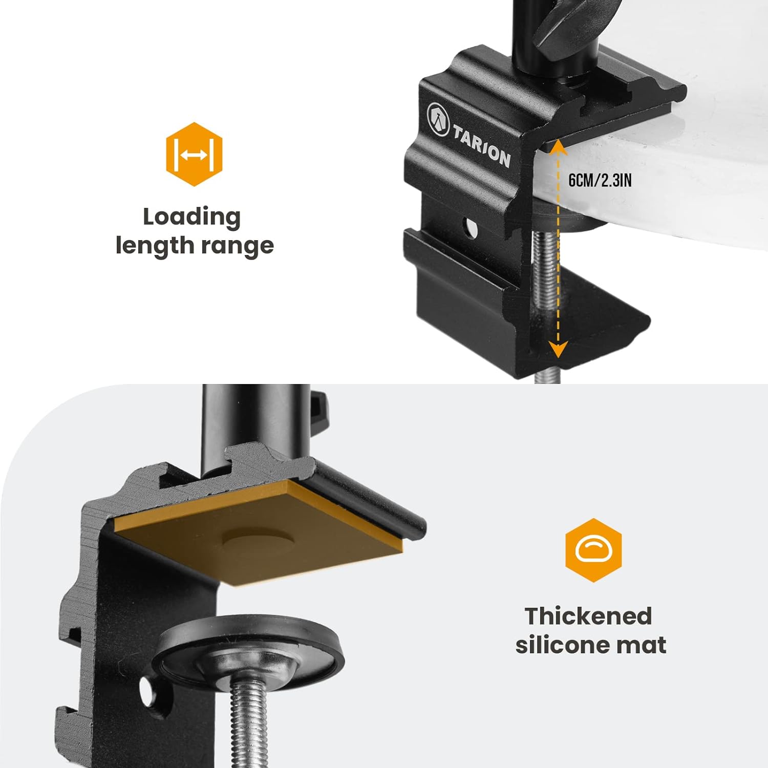 TARION Camera Desk Mount Stand Articulating Camera Arm Flexible Overhead Camera Mount Adjustable Heavy Duty Tabletop DSLR Mount Arm Boom for Flat Photography Videography Filming Live Streaming TKB01