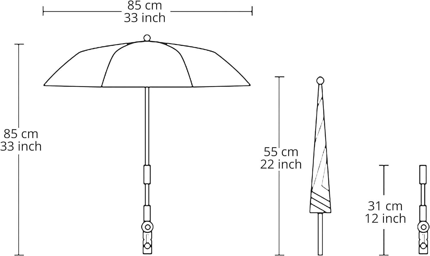 Tripod Umbrella, Blocks Rain/Sunlight for Outdoor Photographing/Filming Or Shading for Studio Photographing/Filming