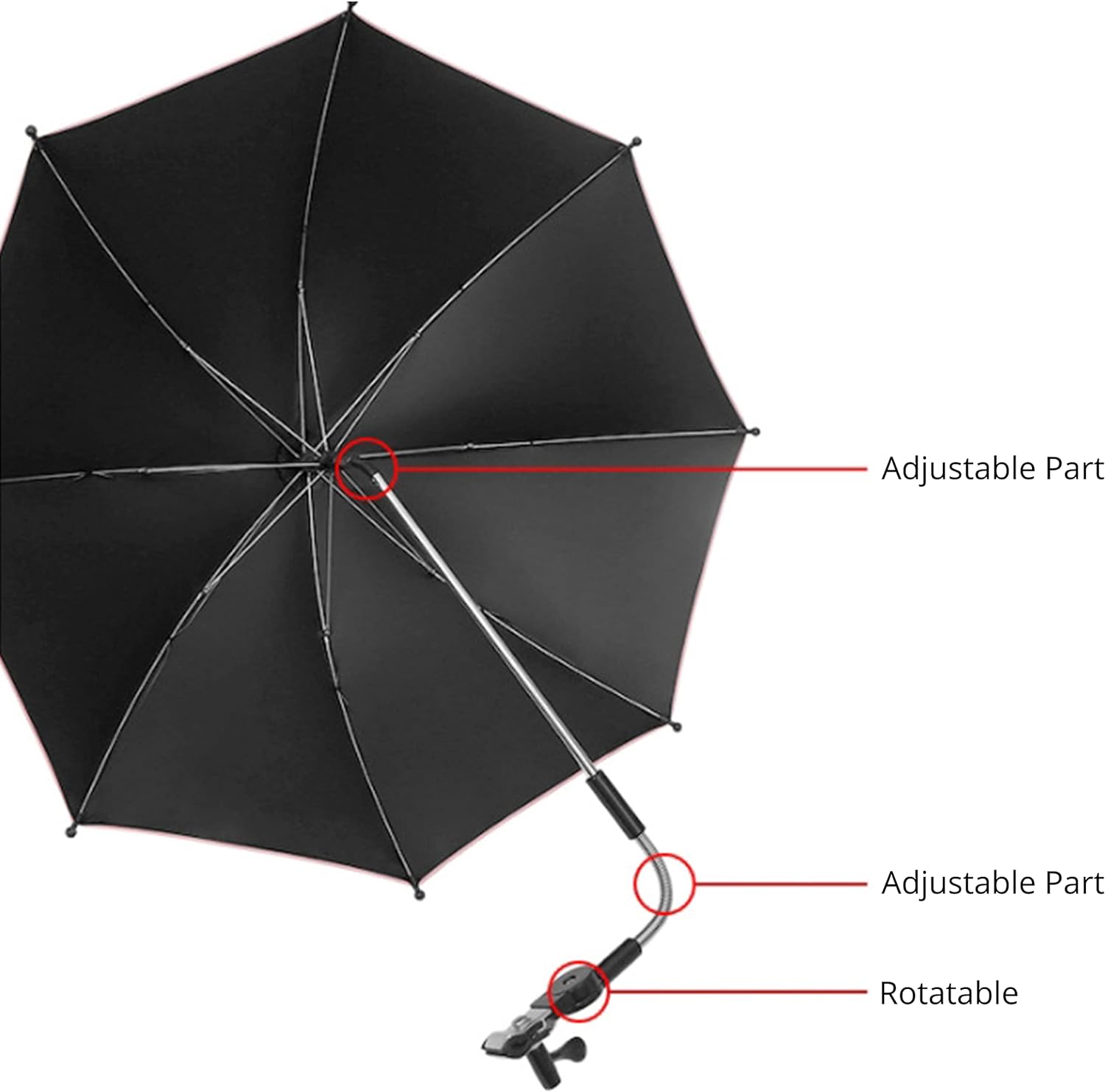 Tripod Umbrella, Blocks Rain/Sunlight for Outdoor Photographing/Filming Or Shading for Studio Photographing/Filming