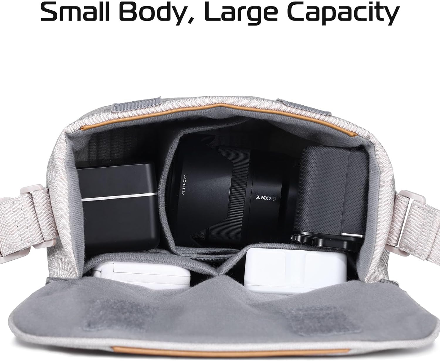 ULANZI Camera Bag, SLR/DSLR Camera Case Professional, Crossbody Photography Small Bag Fashion, Shoulder Bag for Women and Men Compatible for Sony Canon Nikon Mirrorless Camera Waterproof Lightweight