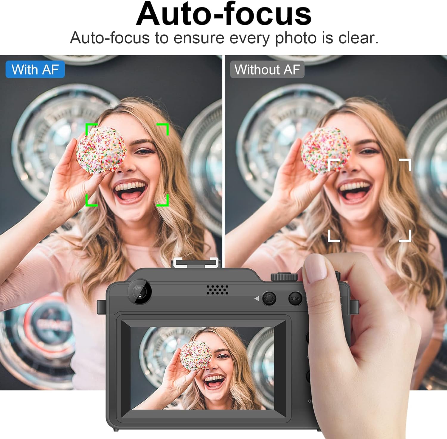 Vlogging Camera for YouTube,4K Digital Camera,48MP Cameras for Photography with Dual Camera,Autofocus 18X Digital Zoom,Point and Shoot Digital Cameras with 64GB TF Card for Teens Beginners